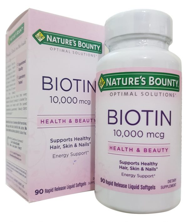 Biotina Nature's Bounty - 90 cápsulas em gel