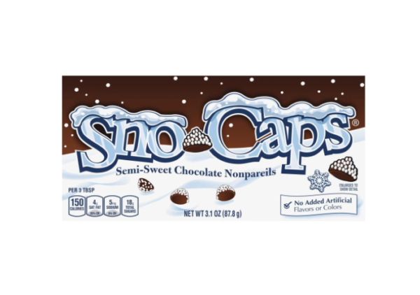 Chocolate Sno Caps - com flocos brancos