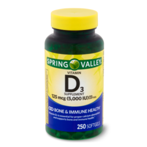 Vitamina D3 – Spring Valley (250 cápsulas em gel)